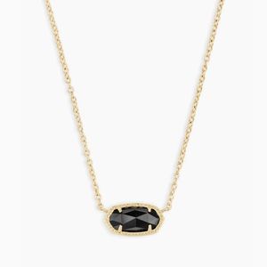 KENDRA SCOTT Elisa Black Opaque Glass Necklace